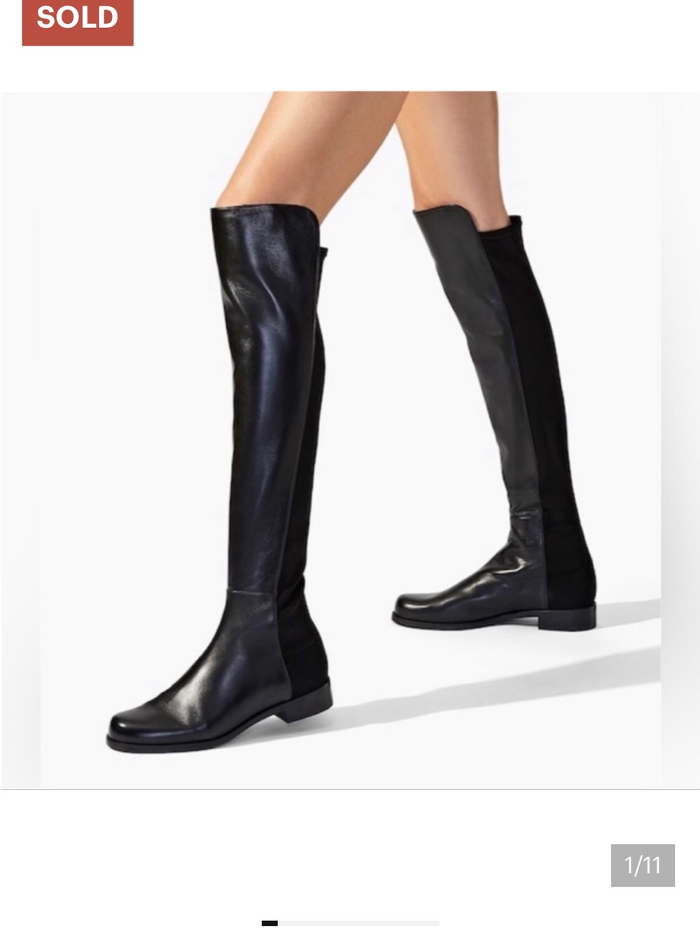 Stuart Weitzman black
over the knee Boots leather 8.5 - Picture 4 of 16